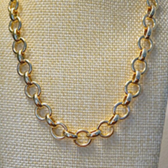 Macy’s “And Now Then” 18K Gold-Plated Chain Link Necklace - Picture 2 of 6